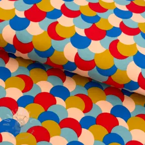 Collegekangas Colourful dots light blue