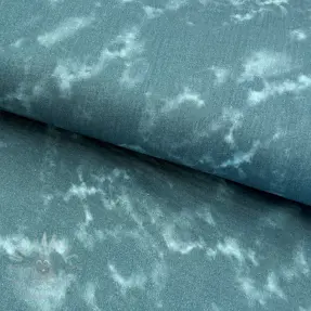 Kaksinkertainen harsokangas/musliini TIE DYE dark cyan