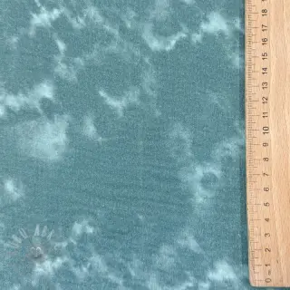 Kaksinkertainen harsokangas/musliini TIE DYE dark cyan