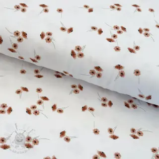 Neulos Watercolour leaves white digital print ORGANIC
