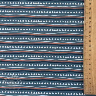Puuvillakangas Construction vehicles blue shadow ORGANIC
