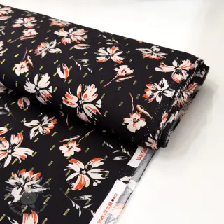 Viskoosi LUREX Flowers black