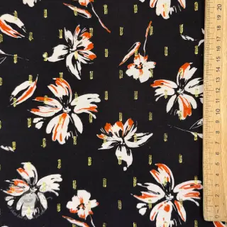 Viskoosi LUREX Flowers black