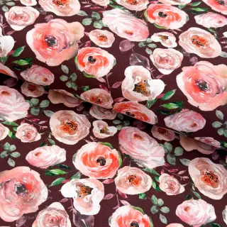Neulos Roses burgundy digital print