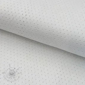 Puuvillakangas STRETCH EYELET white