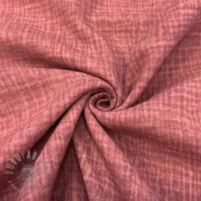 Kaksinkertainen harsokangas/musliini STONE WASHED light rose