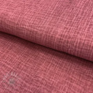 Kaksinkertainen harsokangas/musliini STONE WASHED light rose
