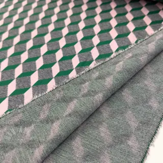 Kangas pukuun KNITTED JACQUARD Graphic green