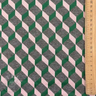 Kangas pukuun KNITTED JACQUARD Graphic green