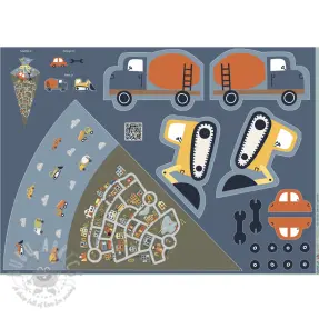 Puuvillakangas Cars PANEL digital print