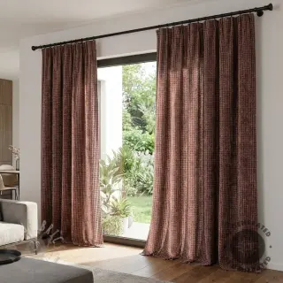 Sisustuskangas VELOURS DECO SQUARE brown
