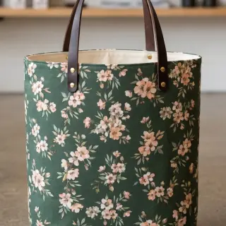 Sisustuskangas premium Soft painted blossom army digital print