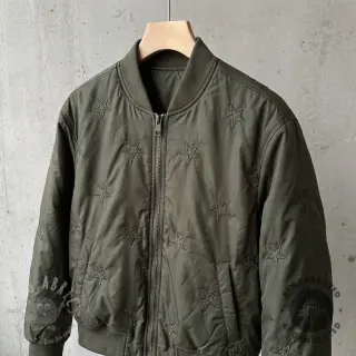 Tikattu kangas Stars army green