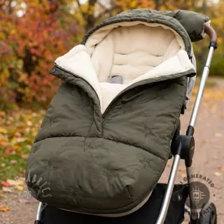 Tikattu kangas Stars army green