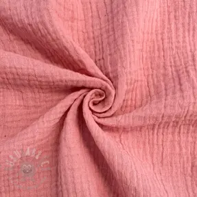 Kaksinkertainen harsokangas/musliini soft rose ORGANIC