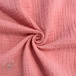 Kaksinkertainen harsokangas/musliini soft rose ORGANIC
