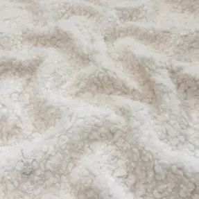 Päällystakkikangas TEDDY BOUCLÉ ecru