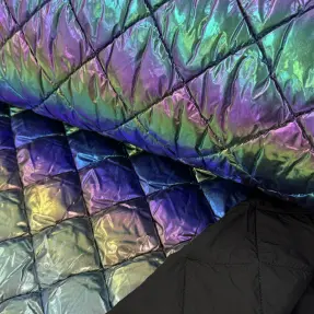 Tikattu kangas FOIL Rainbow multi