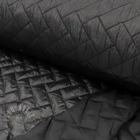 Tikattu kangas Stepped foil black