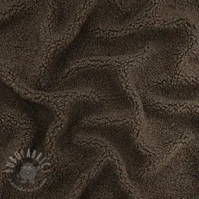 Päällystakkikangas TEDDY dark brown
