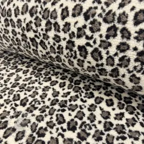 Päällystakkikangas TEDDY JACQUARD Animal skin brown