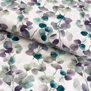 Puuvillakangas Eucalypt white digital print