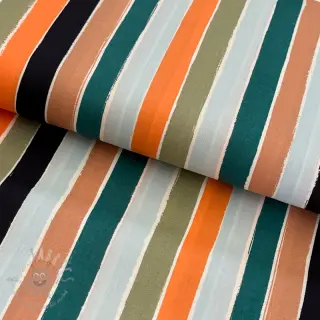 Puuvillakangas Garden stripe multi