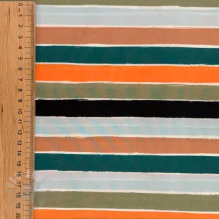 Puuvillakangas Garden stripe multi