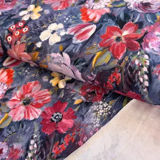 Collegekangas Flowers Andrea blue digital print