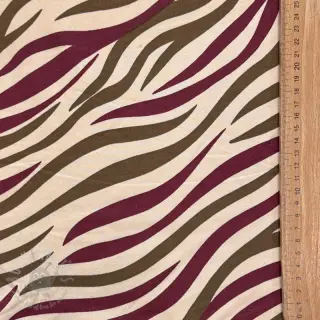 Harjattu collegekangas Animal skin burgundy SIMPLY NATURAL