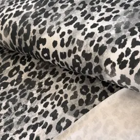 Harjattu collegekangas Animal skin grey digital print