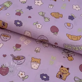 Puuvillakangas MATCHA lilac