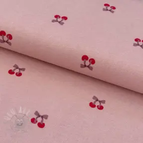 Puuvillakangas FLANNEL Cherries mauve