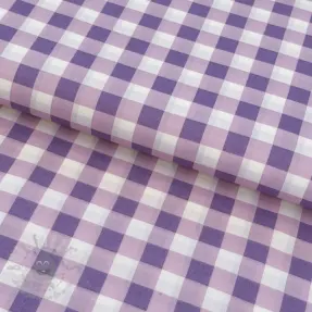 Puuvillakangas MATCHA and CHECKS lilac