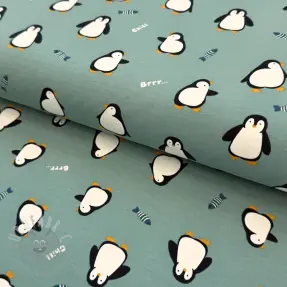 Neulos Penguins sage digital print