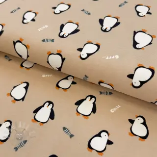 Neulos Penguins beige digital print