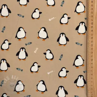 Neulos Penguins beige digital print