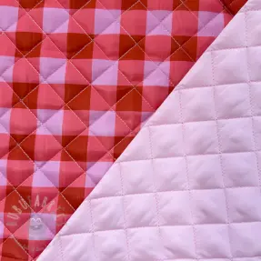 Tikattu kangas Checks pink