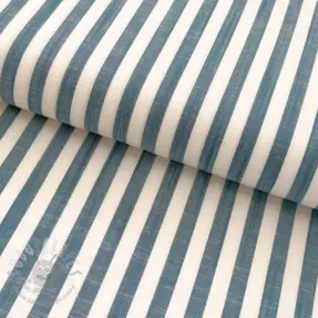Viskoosi YARN DYED Stripes SMALL petrol