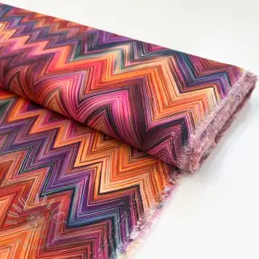 Viskoosi RADIANCE ZIGZAG orange digital print