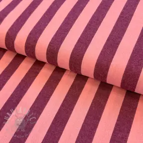 Puuvillakangas YARN DYED NOVA Stripe aubergine