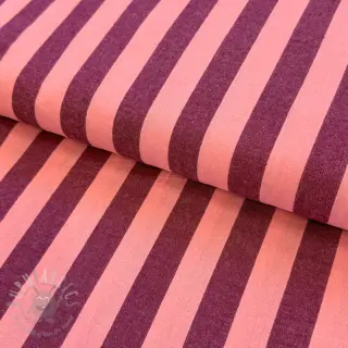 Puuvillakangas YARN DYED NOVA Stripe aubergine