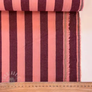Puuvillakangas YARN DYED NOVA Stripe aubergine