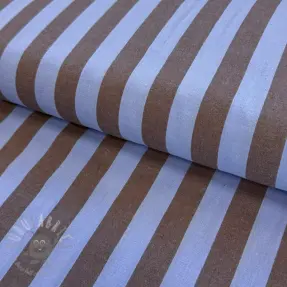 Puuvillakangas YARN DYED NOVA Stripe blue brown
