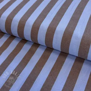 Puuvillakangas YARN DYED NOVA Stripe blue brown
