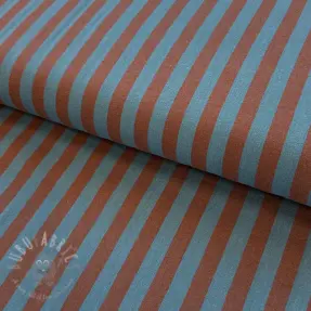 Puuvillakangas YARN DYED BIG Stripes brown