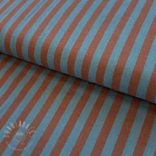 Puuvillakangas YARN DYED BIG Stripes brown