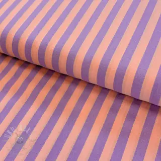 Puuvillakangas YARN DYED BIG Stripes peach