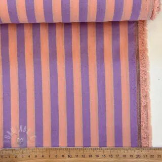 Puuvillakangas YARN DYED BIG Stripes peach
