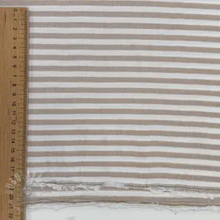 Kaksinkertainen harsokangas/musliini YARN DYED Summer stripe beige
